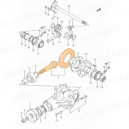 Cjto. de Corona y Piñón diferencial delantero relación 8:41